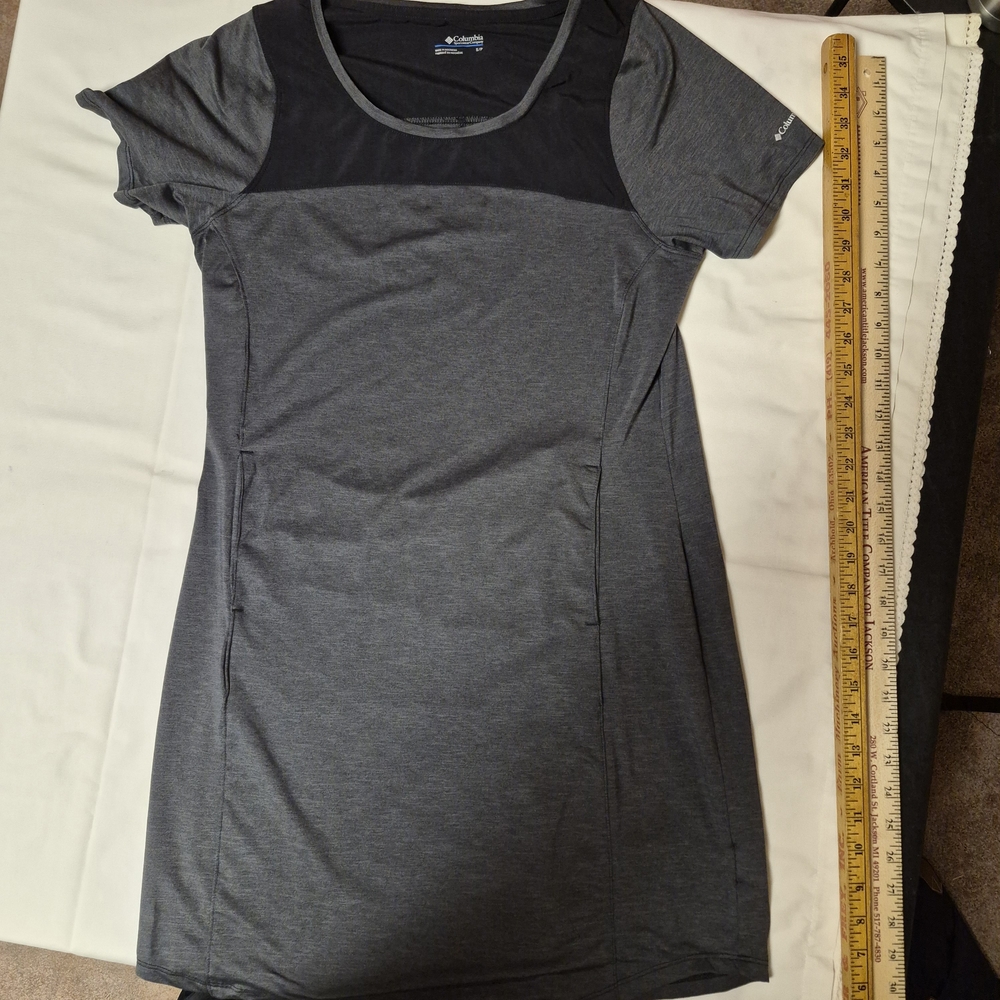 Columbia Womens‎ Gray Black Colorblock Active Mini Dress Pockets Size Small